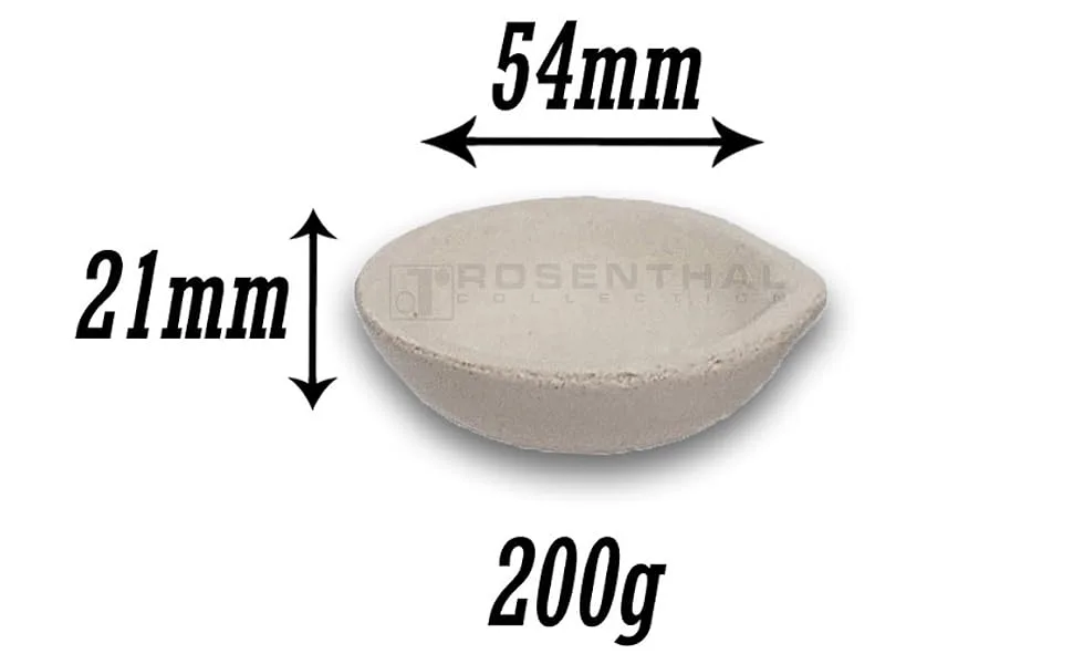 Rosenthal Collection Ceramic Crucible Bowl Dish Premium Italian Cup Furnace Melting Casting Refining Gold Silver (200g) 200 Grams - ceramic crucible bowl premium italian dish cup furnace melting casting refining gold silver