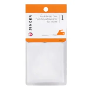 SINGER 00097 Iron-On Mending Fabric, Fabric Patch For Mending ClothesWhite One-Pack - product information 1