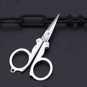 Folding Scissors, 4Pcs Stainless Steel Small Scissors Pocket Portable Foldable Travel Scissors Tiny Mini Craft Cutter 4 Pcs - product information 4