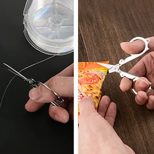 Folding Scissors, 4Pcs Stainless Steel Small Scissors Pocket Portable Foldable Travel Scissors Tiny Mini Craft Cutter 4 Pcs - product information 5