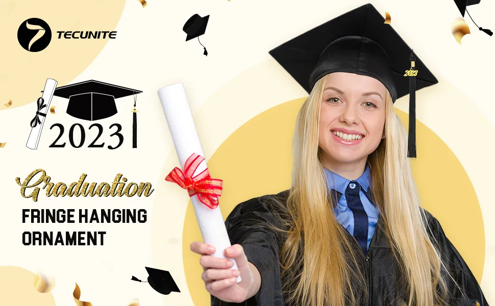 Graduation Tassel Academic Graduation Tassel with 2023 Year Charm Ceremonies Accessories for Graduates (Black) - product information 1