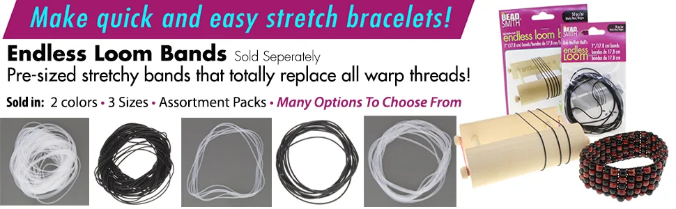 The Beadsmith Endless Loom Rod Set Accessory Pack by Deb Moffatt Hall, for 6 and 6.5" Bracelet, for Making Jewelry and Beading Bracelets - bands