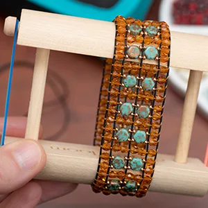 The Beadsmith Endless Loom Rod Set Accessory Pack by Deb Moffatt Hall, for 6 and 6.5" Bracelet, for Making Jewelry and Beading Bracelets - black bands
