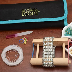 The Beadsmith Endless Loom Rod Set Accessory Pack by Deb Moffatt Hall, for 6 and 6.5" Bracelet, for Making Jewelry and Beading Bracelets - Using clear bands