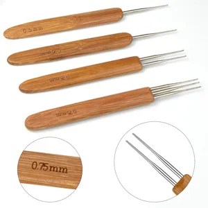 7 Pieces Dreadlock Crochet Hook Include Dreadlocks Crochet Hair Weaving Needle Tool 2 Pieces 1 Hook + 1 Pieces 2 Hooks + 1 Pieces 3 Hooks + 3 Pieces Hair Braid Craft Locking - product information 3