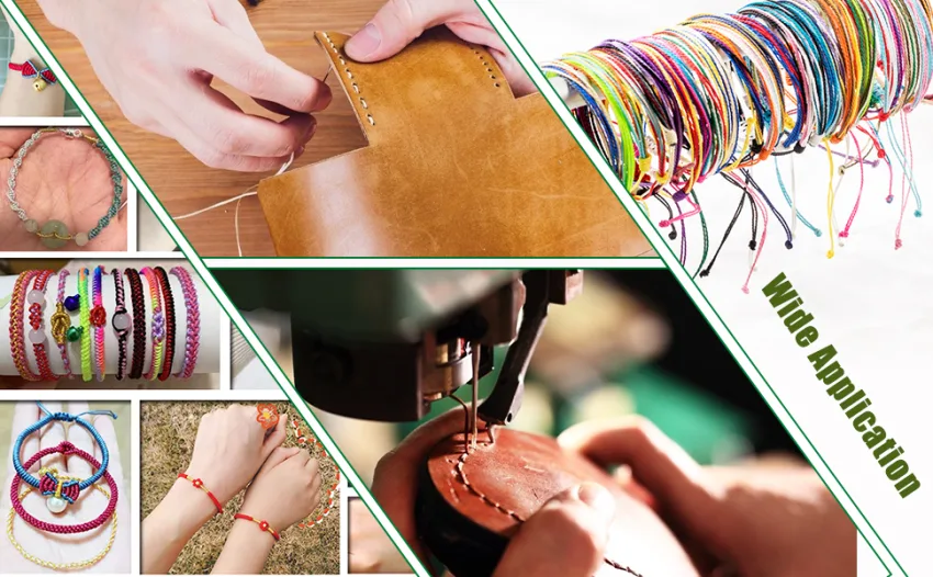 116Yards 0.5mm Bracelet String Beading Thread Waxed Twine Waxed Polyester Cord Thread Thread Cord for Necklace Bracelet Jewelry Craft Making Black - Leather Sewing Waxed Polyester Cord Thread