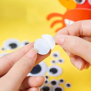 Vivixin 730pcs Self Adhesive Wiggle Googly Eyes, Black Plastic Googly Eye for Crafts, Wobbly Googly Eyes, Large and Small Assorted Sizes Sticker Eyes for DIY - Self-Adhesive