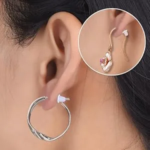 Silicone Clear Earring Backs 1200 Pieces Bullet Earring Clutch by Yalis Bullet Clutch*1200 - earring