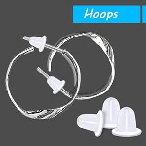 Silicone Clear Earring Backs 1200 Pieces Bullet Earring Clutch by Yalis Bullet Clutch*1200 - no.3