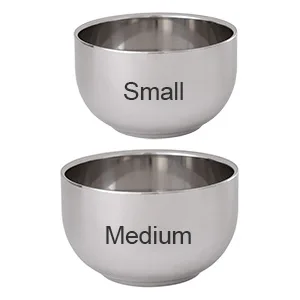 Akstore Men's Durable Shave Soap Cup Shining Double Layer Stainless Steel Heat Insulation Smooth Shaving Mug Bowl (Small) Small (Pack of 1) - B01E5J5SW6-3