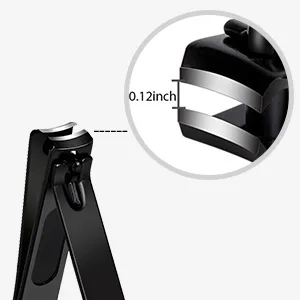 Nail Clippers Set, Sharp Stainless Steel Fingernail Clipper & Toenail Clippers, Black Nail Cutter, Large and Small 2 Piece Set. (Large/Small) - nail clipper