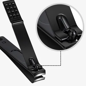 Nail Clippers Set, Sharp Stainless Steel Fingernail Clipper & Toenail Clippers, Black Nail Cutter, Large and Small 2 Piece Set. (Large/Small) - nail cuteers