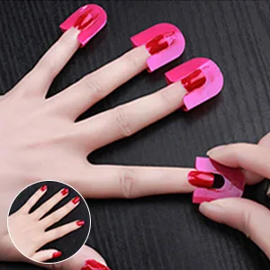 Original Polish Stencils - Reusable Soft Plasti c Shield Protector Tools for Women, Spill Proof Manicure rose red - Nail Polish Protector