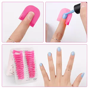 Original Polish Stencils - Reusable Soft Plasti c Shield Protector Tools for Women, Spill Proof Manicure rose red - NAIL POLISH PROTECTOR