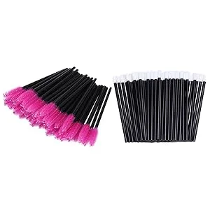 200 Disposable Lip Brush and Mascara Wand Spoolies Suitable for Lipstick and Eyelash Extensions and Eyebrow Brush (Type A) - makeup brush