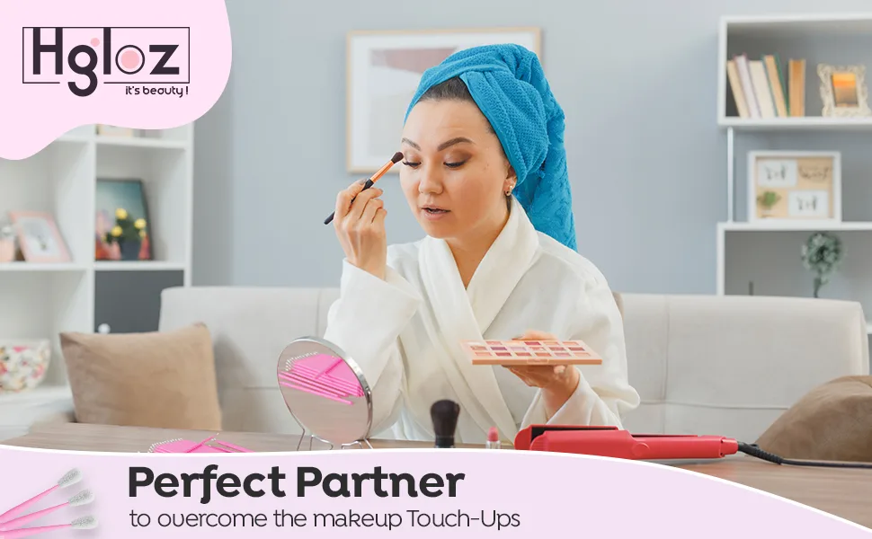 HGLOZ Microswabs for Eyelash Extensions Pack of 500 in Pink  2mm Soft Micro Applicator Brush with Microfiber Wands  Suitable for Cleaning and Applying Make-up - micro brushes