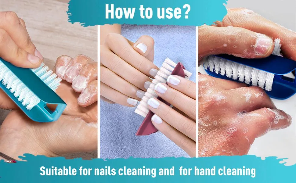 Konex Double-sided Hand and Nail Brush (Red) - product information 3