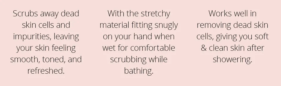 MainBasics Exfoliating Bath Shower Gloves  Body Scrub Exfoliator Glove - Deep Exfoliation (1 Pair Heavy Glove) - MainBasics Heavy Exfoliating Bath Gloves EBC