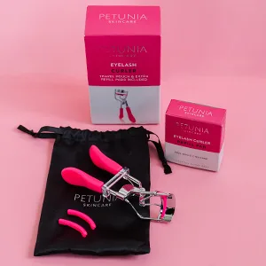 Silicone Eyelash Curler with Refill Pads & Satin Pouch Designed for No Pinching or Pulling and Perfect for Those with Straight Flat Lashes Wanting Dramatic Long Lasting Seamless Curls - lash curler