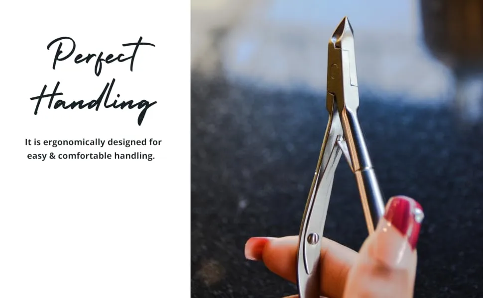Stelone Professional Cuticle Nippers Sharp Cuticle Trimmer Stainless Steel Cuticle Clippers Pedicure Manicure Nail Tool for Fingernails and Toenails - Comfortable handling of the cuticle nippers