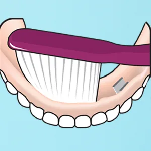 TEPE Denture Care Denture Brush, Adult Denture-Cleaner Toothbrush for Full or Partial Dentures - product information 3