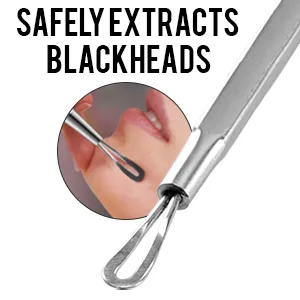 Utopia Care - Professional Blackhead and Blemish Remover - Pimple Comedone Removal 2-in-1 Extractor Tool - Spectrum Blue Silver - remover