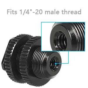 CAMVATE 5/8"-27 Male Threaded Cold Shoe Adapter to Hot Shoe for Microphone Mic Mount - 0953 - C0953-4