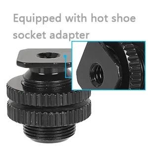 CAMVATE 5/8"-27 Male Threaded Cold Shoe Adapter to Hot Shoe for Microphone Mic Mount - 0953 - C0953-5