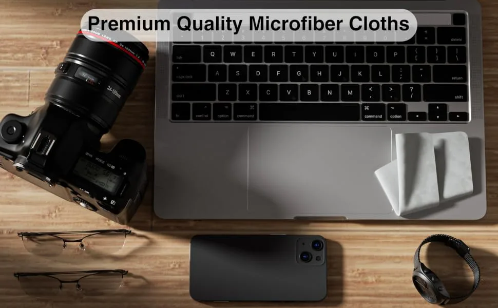 Hisewen Microfiber Cleaning Cloth Glasses Cloth Camera Lens Cleaner for Eyeglass, Phone, Camera, Tablet, Computer Screen Cleaning (12 Pack, 6X7) - Clean cloth eyeglass cleaner