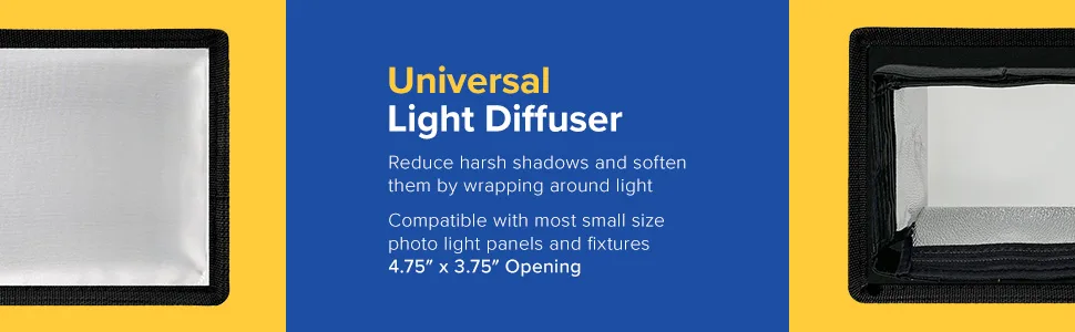Julius Studio 6" x 6.7" (15x17cm) Collapsible Light Diffuser, Mini Softbox for Camera Photo Video LED Light Panel, JSAG158 - JSAG158 diffuser
