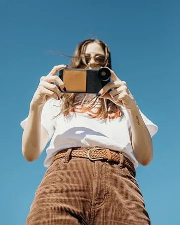 Moment M-Series - Rear Lens Cap - Taylor Taking Picture With A Moment Lens