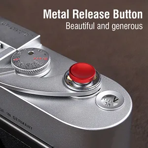 3PCS Camera Button, Aluminium Alloy Shutter Button with Concave Surface, Fits for Cameras with Screw Hole on The Shutter Release Button (Red Black Silver) - Camera Button