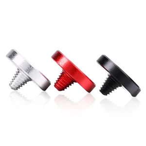 3PCS Camera Button, Aluminium Alloy Shutter Button with Concave Surface, Fits for Cameras with Screw Hole on The Shutter Release Button (Red Black Silver) - Camera Button