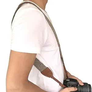 WANBY Camera Strap Brown Canvas Neck Shoulder Strap with Quick Release Buckles for DSLR SLR - product information 2