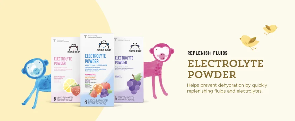 Amazon Brand - Mama Bear Electrolyte Powder Packets 0.3oz, Assorted Flavors, 8 Count Assorted Flavors 8 Count - product information 2
