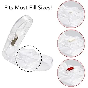 Apex Pill Splitter with Double Beveled Cutting Blade Pill Cutter for Small Pills Large Pills and Tablets Cut Pills in Half Easily, 1 Count - economy pill splitter