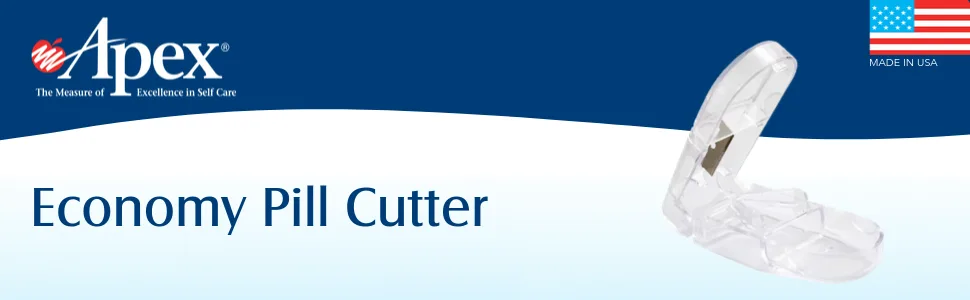 Apex Pill Splitter with Double Beveled Cutting Blade Pill Cutter for Small Pills Large Pills and Tablets Cut Pills in Half Easily, 1 Count - pill cutter