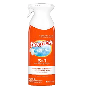 Bounce Wrinkle Release Spray, 3 in 1 Odor Eliminator, Anti Static and Fabric Refresher Spray, Rapid Touch-Up, 9.7 Fl Oz Pack of 1 - product information 2