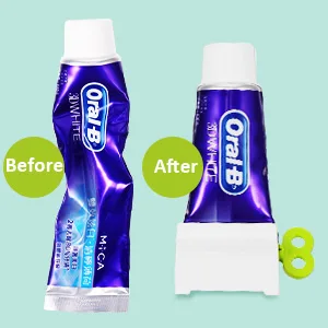 Chengu 3 Pieces Rolling Tube Toothpaste Squeezer Toothpaste Seat Holder Stand Rotate Toothpaste Dispenser for Bathroom (Mix Color) Mix Color 3 Count (Pack of 1) - before and after