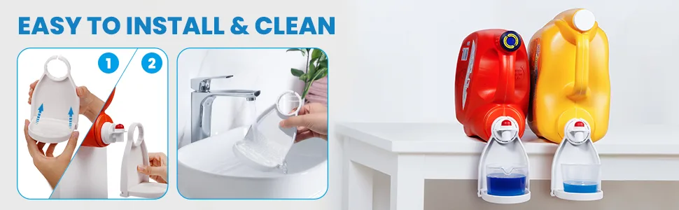Cossylife Laundry Detergent Cup Holder, Detergent Drip Catcher, Fabric Softener Gadget Cup Holder, Tidy Laundry Room - No More Leaks or Mess for Laundry Room 2 Pack - laundry detergent cup holder