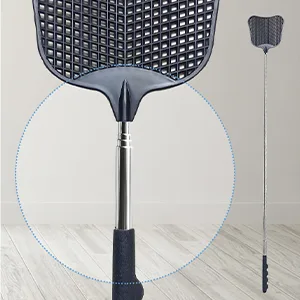 CUNCUI Fly Swatters Heavy Duty Set, with Durable Telescopic Stainless Steel Extendable Handles, for Home, Classroom and Office, 2Pcs, 2 Colors - Fly Swatters