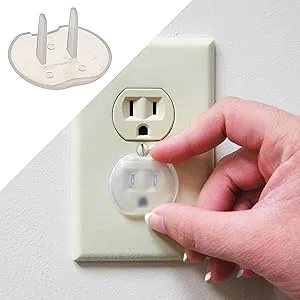 Dreambaby Electric Outlet Socket Plug Covers - Baby Home Safety Plugs Protector Guard - 12 Count - White - Model L1021 12 Count (Pack of 1) - product information 3