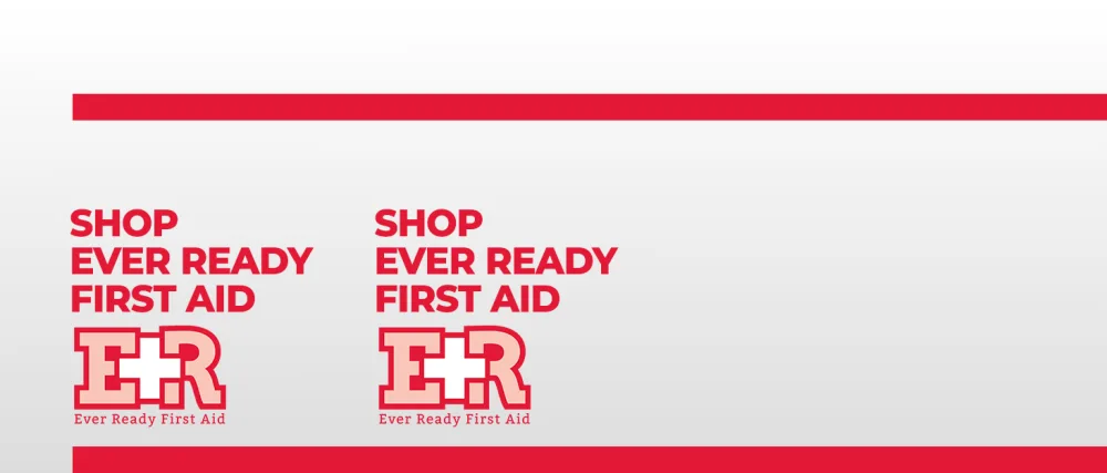 Ever Ready First Aid Sharps Container with Split Lid Design and Locking Mechanism for Sharp Waste Disposal, 1 Quart - GRAY BACKGROUND DOUBLE LOGO final