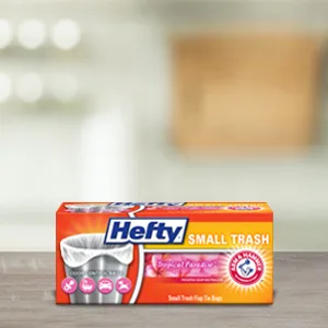 Hefty Small Garbage Bags, Flap Tie, Lavender & Sweet Vanilla Scent, 4 Gallon, 26 Count lavender 26 Count (Pack of 1) - Trash Bags
