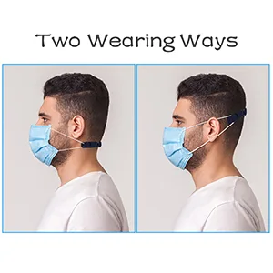 Mask Extender, Silicone Extending Hook Belt Ear Strap Hook Mask Hook, Adjustable Anti-Slip Mask Holder for Relieve Long-time Wearing Ears' Pressure & Pain(6PCS) (Black) - mask extender