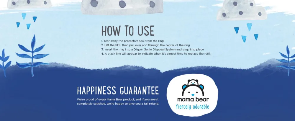 Amazon Brand - Mama Bear Diaper Pail Refills for Diaper Genie Pails, 270 Count (Pack of 1) - product information 3