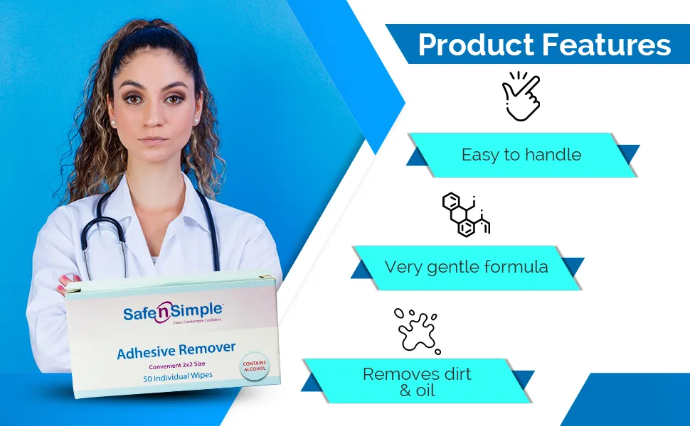 Peri Stoma Wipes and Adhesive Removers, Travel Size, 5 Count - adhesive removers