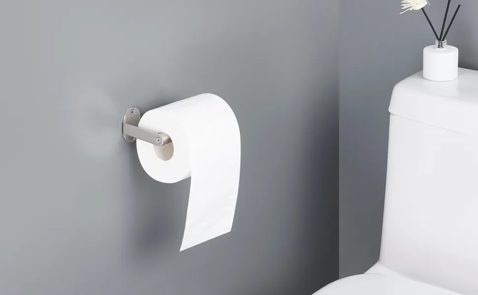 Vinobbi Modern Toilet Paper Holder for Bathroom, Wall-Mounted Stainless Steel 304 Satin Brushed - product information 2
