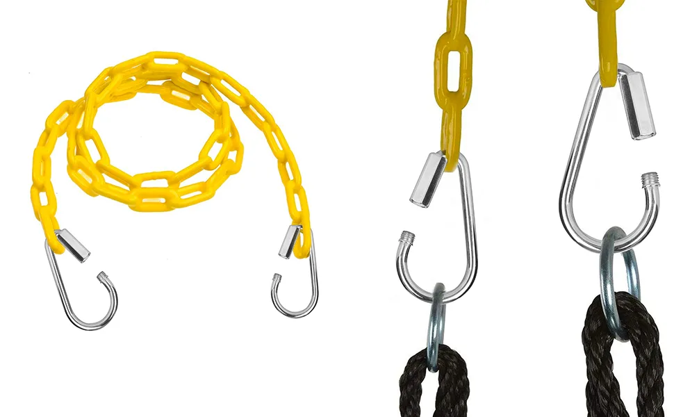 AGPtek 1 Pair Quick Link Snap Hook Carabiner Connector Screw Lock Clip For Swing Play Set - snap hooks swing set snap lock stainless steel carabiner