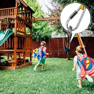 AGPtek 1 Pair Quick Link Snap Hook Carabiner Connector Screw Lock Clip For Swing Play Set - snap hooks swing set snap lock stainless steel carabiner
